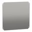 Plain Mounting Plate, for Electrical Enclosure, H500xw500mm, Galvanised Steel