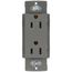 Claro 15A Duplex Receptacle, Satin (Cobblestone)