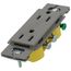 Claro 15A Duplex Receptacle, Satin (Cobblestone)