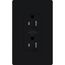Claro 15A Dual Dimming, Tamper Resist Duplex Receptacle, Decorator Outlet, Satin Finish, Midnight