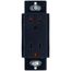 Claro 15A Duplex Receptacle, Satin (Deep Sea)