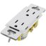 Claro 15A Duplex Receptacle, Satin (Glacier White)