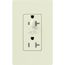 Claro 15A Half Dimming, Tamper Resistant Duplex Receptacle, Decorator Outlet, Satin Finish, Biscuit