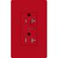 Claro 15A Half Dimming, Tamper Resistant Duplex Receptacle, Decorator Outlet, Satin Finish, Hot,