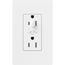 Claro 15A Half Dimming, Tamper Resistant Duplex Receptacle, Decorator Outlet, Satin Finish, Snow
