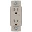 Claro 15A Duplex Receptacle, Satin (Pumice)