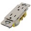 Claro 15A Duplex Receptacle, Satin (Pumice)