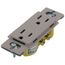 Claro 15A Duplex Receptacle, Satin (Taupe)
