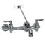 Top Brace Wall-Mount Service Sink Faucet w/ 6" Vacuum Breaker Spout and Offset Shanks (Chrome), 8354112.002
