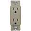Claro 15A Tamper-Resistant Duplex Receptacle, Satin  (Clay)