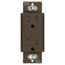 Claro 15A Tamper-Resistant Duplex Receptacle, Satin  (Espresso)