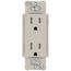 Claro 15A Tamper-Resistant Duplex Receptacle, Satin  (Pumice)
