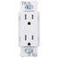 Claro 15A Tamper-Resistant Duplex Receptacle, Satin (Snow)