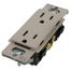 Claro 15A Tamper-Resistant Duplex Receptacle, Satin (Taupe)