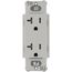 Claro 20A Tamper-Resistant Duplex Receptacle, Satin (Snow)