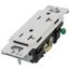 Claro 20A Tamper-Resistant Duplex Receptacle, Satin (Snow)