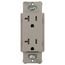 Claro 20A Tamper-Resistant Duplex Receptacle, Satin (Taupe)