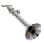1/2" Nom. Sweat x 3/8" O.D. Compr. Angle Stop Valve w/ 5" Sweat Extension, Key & Bell Escutcheon (Chrome)