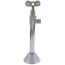 1/2" Nom. Sweat x 3/8" O.D. Compr. Angle Stop Valve w/ 5" Sweat Extension, Key & Bell Escutcheon (Chrome)