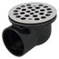2" ABS Round Side Outlet Shower Drain (Stainless Steel)