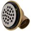 2" Brass Round Side Outlet Shower Drain for Tile Bases (Brushed Nickel)
