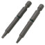 1/4" #1 Square Head Chuck Driver Insert Bit, 2-1/2" Long (Pack of 2)
