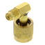 90° 1/4" Female Flare Retainer x 1/4" Male Flare Hose Gas Retaining Coupler