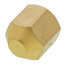 1/4" Flare Hex Brass Cap with Copper Gasket Seal (Pack of 25)