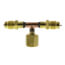 1/4" M. Flare with Valve Core x 1/4" M. Flare x 1/4" F. Flare Nut w/ Depressor Tip on the Branch Tee Connector (2 Pack 