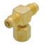 1/4" M. Flare w/ Valve Core and Cap x 1/4" M. Flare x 1/4" F. Flare Nut w/ Depressor Tip on Branch Brass Tee Connector
