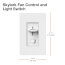 Skylark Dual Fan/Light Control, 1.5A Fan and 300W Incandescent/Halogen Light, 120V, Single Pole, SFSQ-LFH-WH, White, Clamshell Packaging