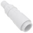 1/2" PVC Sch. 40 Short Repair Coupling (Spig x Soc - PVC White with EPDM O-ring)