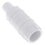 1" PVC Sch. 40 Short Repair Coupling (Spig x Soc - PVC White with EPDM O-ring)