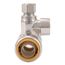3/4" SharkBite x 3/4" SharkBite x 3/8" Compression Tee Stop (Lead Free), 24986A