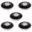 1-5/8" Black and Silver Handle Cap for Moen Faucets (5-Pack), SHB0306