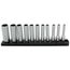 1/4" Drive Deep 12-Point Socket Set with Rail, 11-Piece (5/32-9/16")