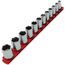 3/8" Drive 6-Point Socket Set with Rail, 12-Piece (8-19mm)