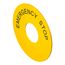 "EMERGENCY STOP" Backing Ring (Yellow), 52AAR