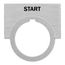"START" Inscribed Brushed Aluminum Legend Plate, 52NL03