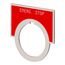 "EMERG STOP" Inscribed Brushed Aluminum Legend Plate, 52NL16R