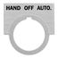 "HAND-OFF-AUTO" Inscribed Brushed Aluminum Legend Plate, 52NL37