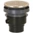 3" x 4" ABS FinishLine Round Adjustable Complete Assembly Floor Drain, Nickel Bronze Strainer w/ 6.5 Top (Hub)
