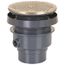 3" x 4" PVC FinishLine Round Adjustable Complete Assembly Floor Drain, Nickel Bronze Strainer w/ 6.5 Top (Hub)