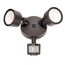 Dual Head LED Security Light w/ Motion Sensor, 24W, 4000K (Bronze)