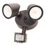 Dual Head LED Security Light w/ Motion Sensor, 24W, 4000K (Bronze)