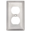 1-Gang Stainless Steel Duplex Receptacle Cover