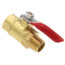 1/4" Female x 1/4" Male SMV Brass Mini Ball Valve w/ Level Handle