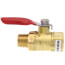 1/4" Female x 1/4" Male SMV Brass Mini Ball Valve w/ Level Handle