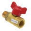 1/4" Female x 1/4" Male SMV Brass Mini Ball Valve w/ T-Handle (Lead Free)
