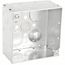 4" Square Drawn Box, 2-1/8" Deep w/ 1/2" & 3/4" Knockouts